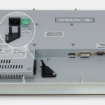 17" Panel Mount Industrial Monitors and IP65/IP66 Rugged Touch Screens, cable exit view