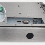 17" Universal Mount Industrial Monitors and IP65/IP66 Rugged Touch Screens, cable exit view